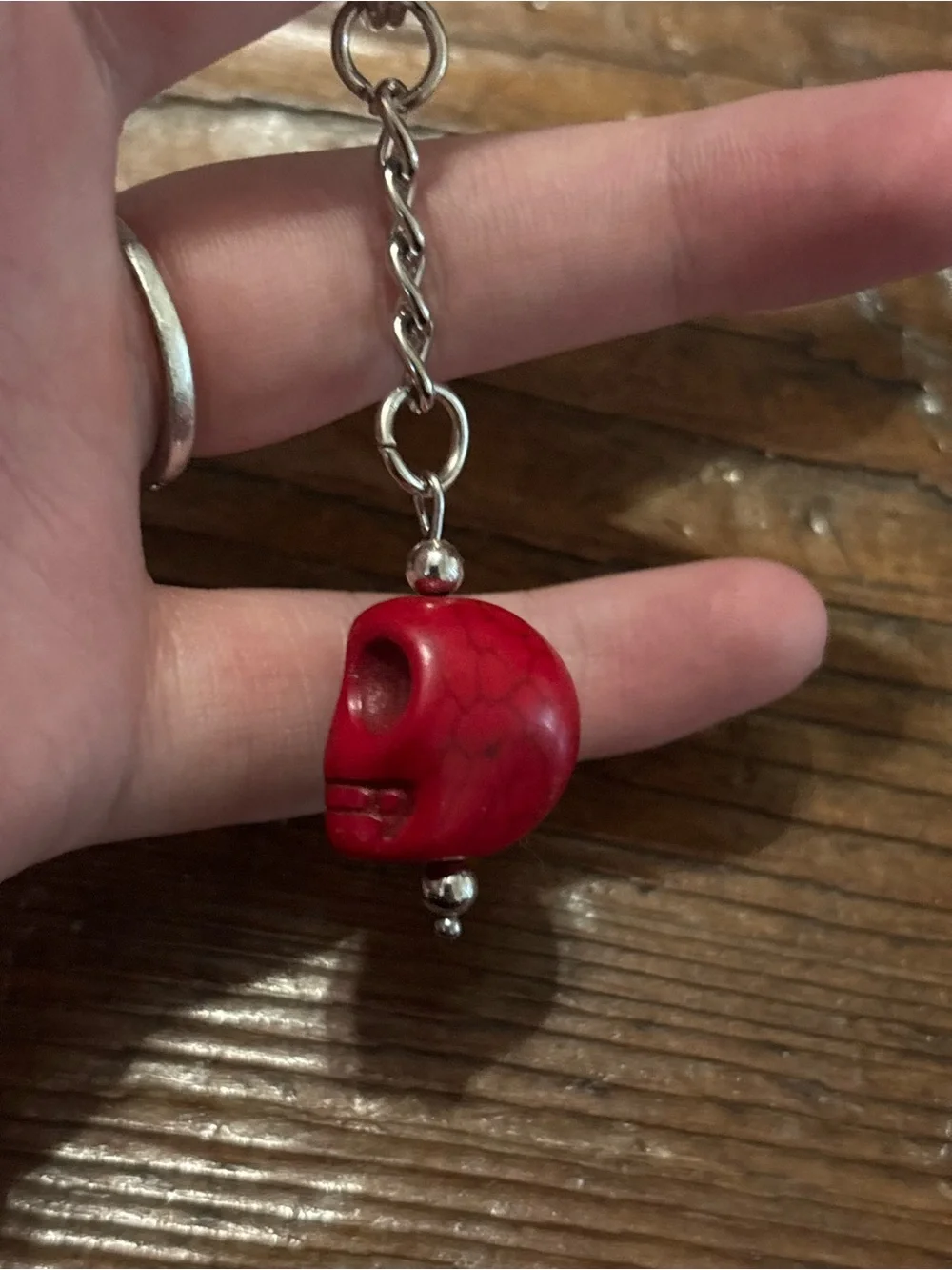 Red Skull Keychain Pendant Accessories